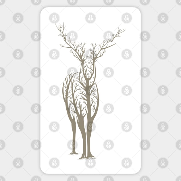 Big Buck Series: Tree Buck Sticker by Jarecrow 